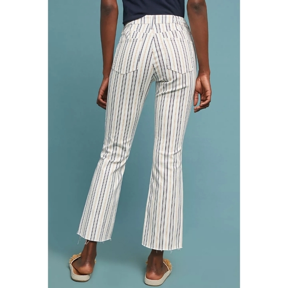 Anthro Pilcro Striped High-Rise Bootcut Jeans - Picture 2 of 7